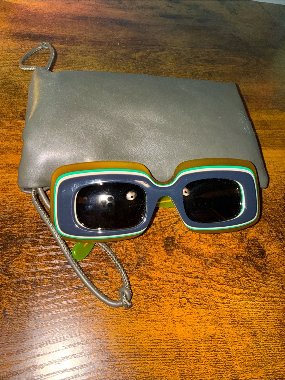 Loewe Layered Square Sunglasses - Green Multi